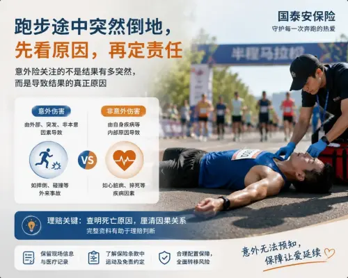 跑半马途中突然倒地身故，看起来很“意外”，为什么意外险还要先查死亡原因？